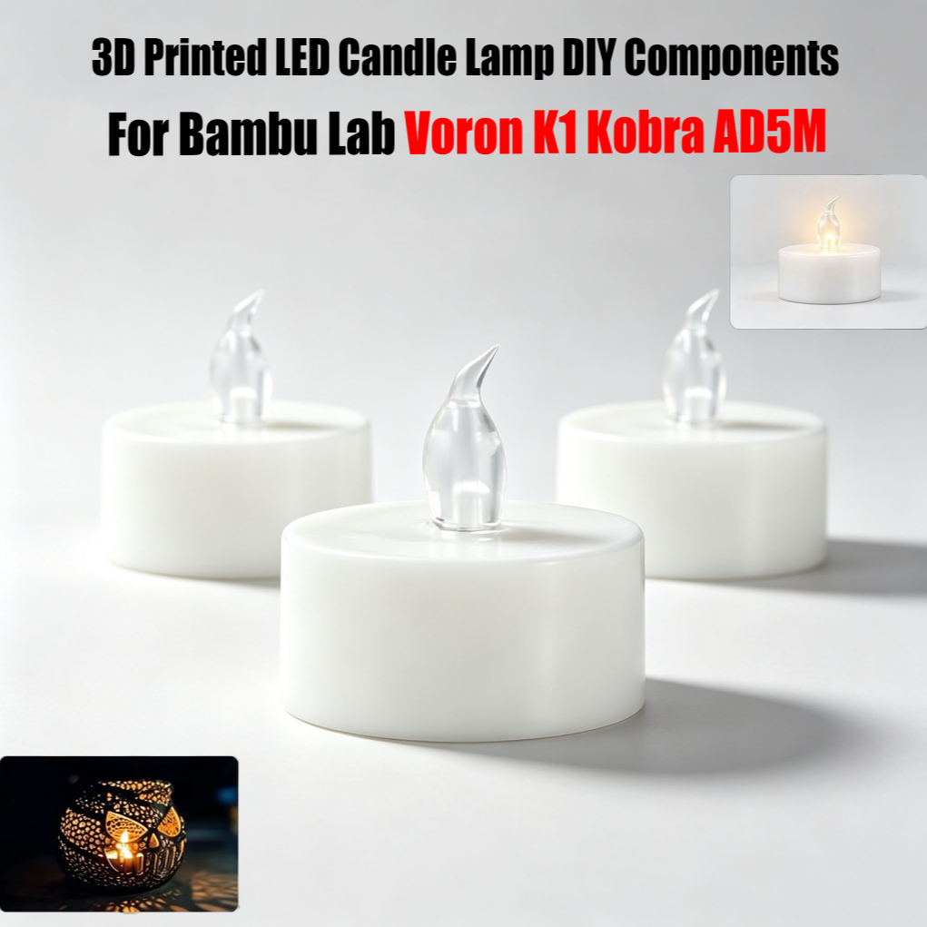 3D Printing Bambu Lab - Componentes DIY para Lâmpada LED Impressa