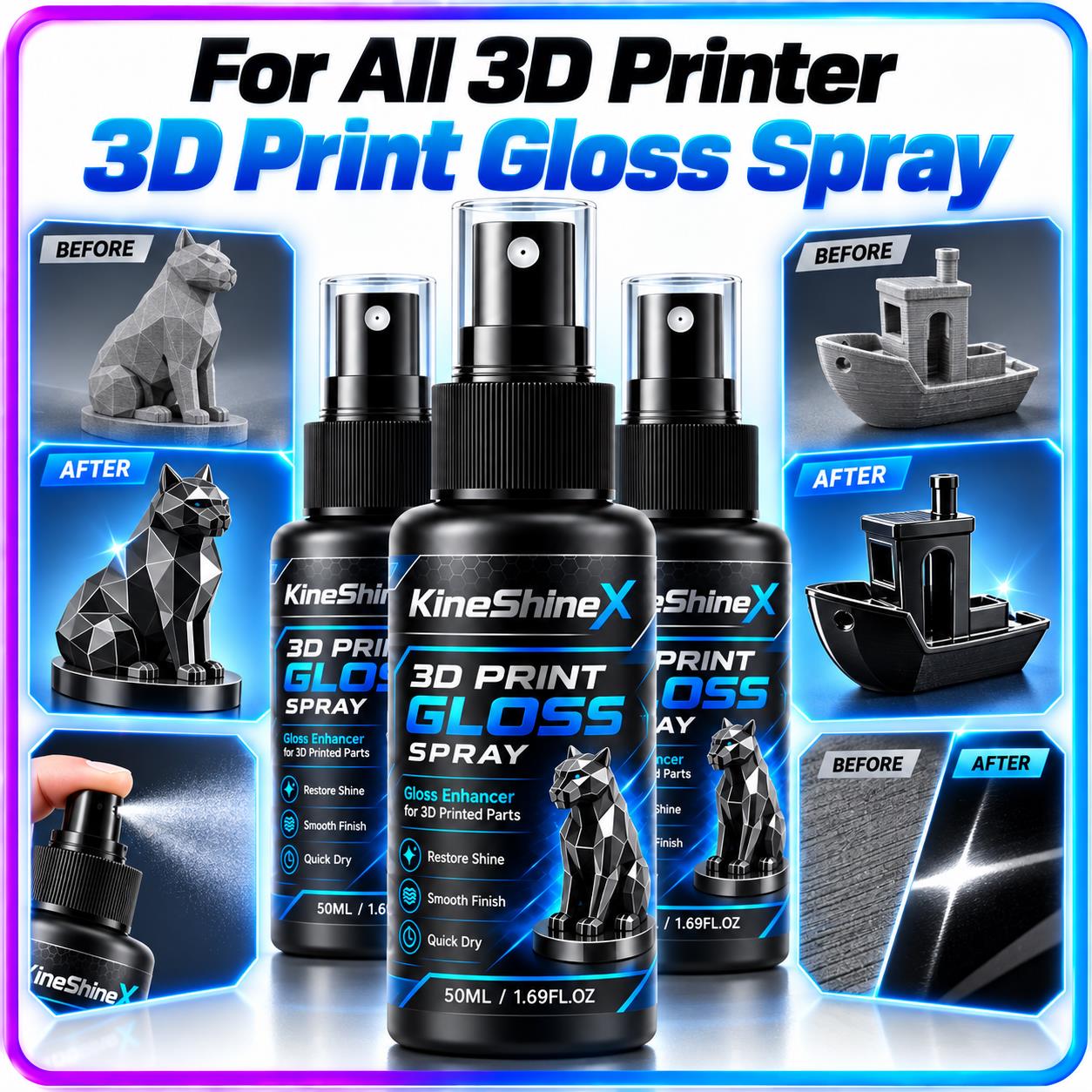 Spray de Brilho 3D de Secagem  - 3D Printing Bambu Lab avaliação e preço