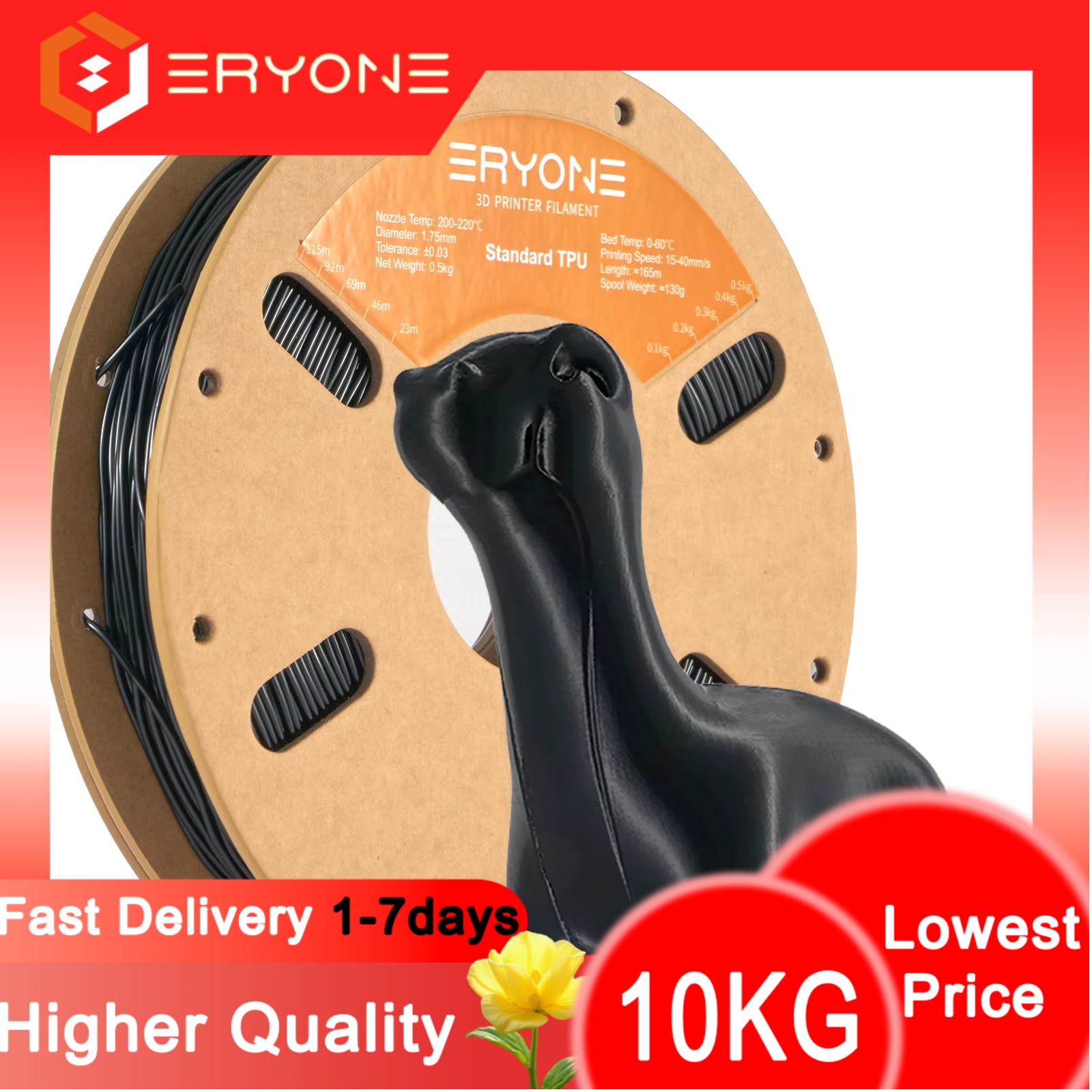 Eryone Filamento TPU Flexível  - 3D Printing Nylon avaliação e preço